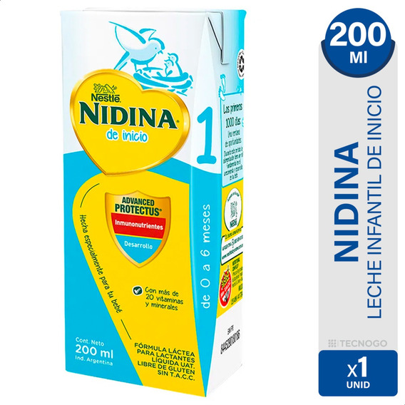 Leche Infantil Nidina 1 De Inicio Lista Para Tomar Sin Tacc