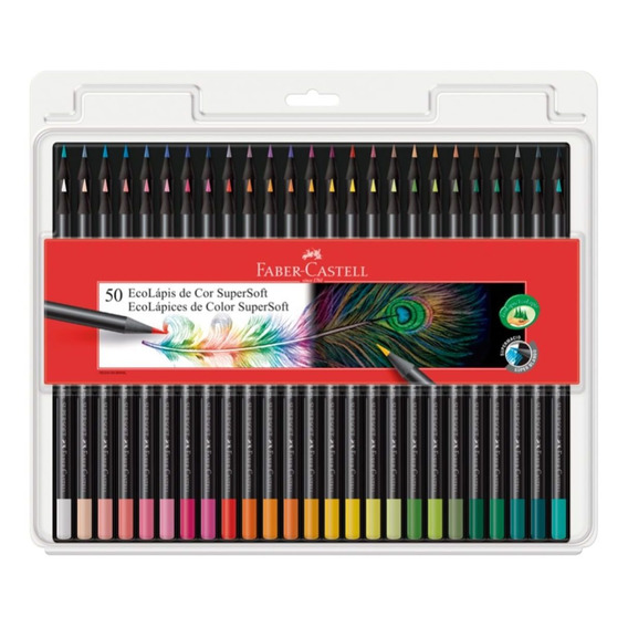 Set 50 Lápices De Colores Faber Castell Ecolápices Supersoft