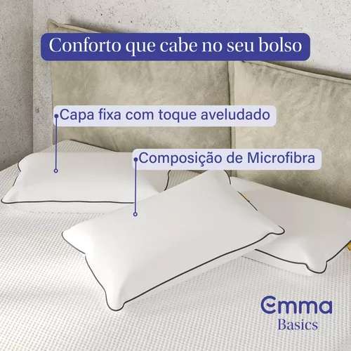 Almohada Emma Travesseiro Ultracomfort tradicional 40 cm blanca