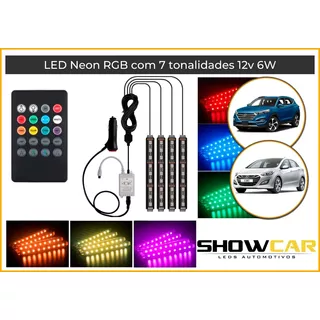 Luz Led Neon Cores Ambiente Interno Automotivo Tuning