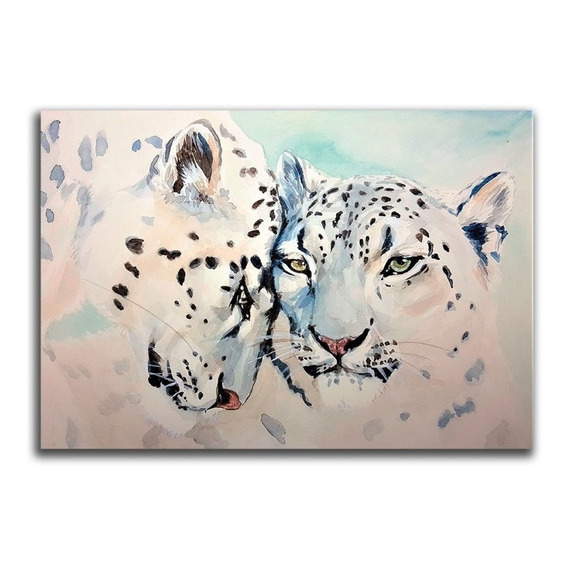 Cuadro Leopardo Caras Xl