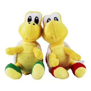 2 Peluches Koopa Troopa De Mario Bros Nintendo Verde Y Rojo