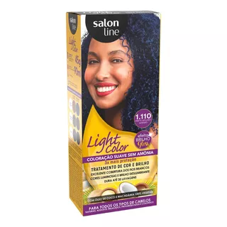  Coloração Light Color 1.110 Preto Azulado Intenso Salon Line Tom