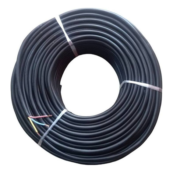 3x2.5mm 100 Mts Negro Cable Cordón Electrico