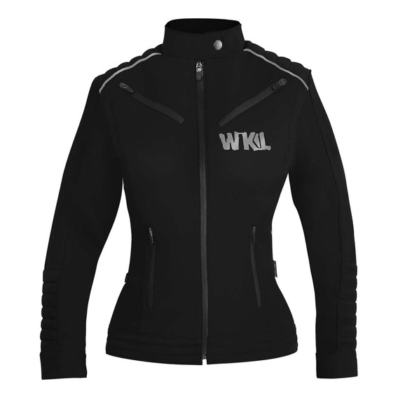 Chamarra Motociclista Mujer Impermeable Protectores Wkl 82 N