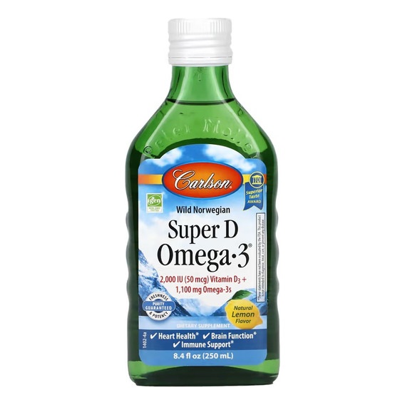 Carlson Labs Super D Omega 3 Aceite De Bacalao 250ml Sfn