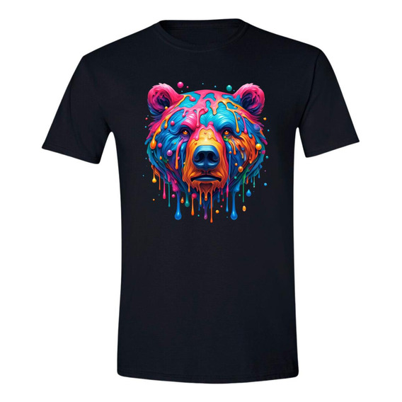 Playera Hombre Oso Psicodélico 000086n