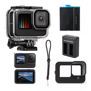 Kit P Gopro Hero 12 11 10 Black Bateria Estanque Carregador