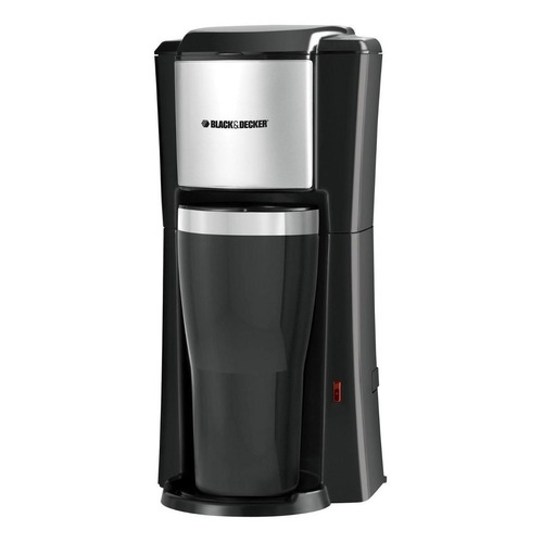 Cafetera empotrable portátil Black+Decker Single Serve Coffeemaker CM618 semi automática negra y plata de filtro 110V