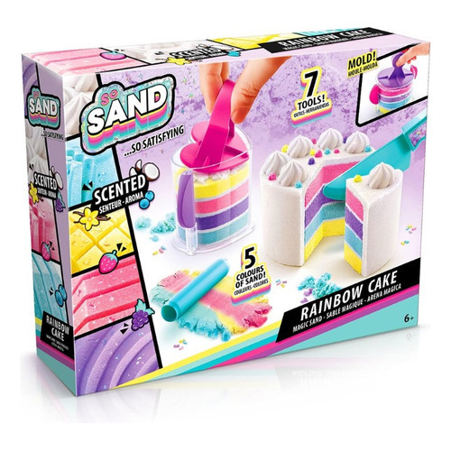 So Sand 56213 Rainbow Cake set arena mágica moldeable
