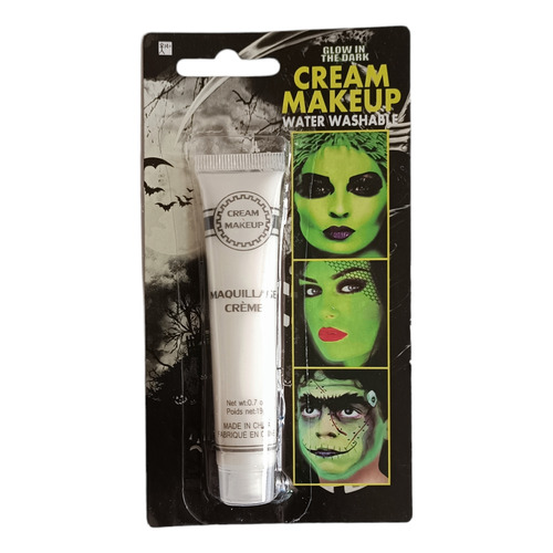 Pinta Carita Pintura Blanca Para El Rostro Cuerpo Halloween Tono del primer Blanco