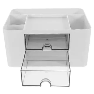 Organizador Cosmeticos Accesorios Escritorio Con Cajones Color Blanco