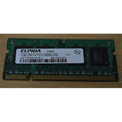 Memoria RAM 1GB 1 Elpida EBE11UE6ACUA-6E-E