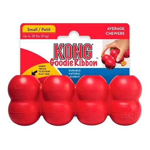 Kong Goodie Ribbon S Color Rojo