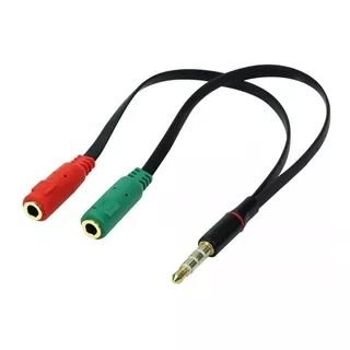 Cabo Adaptador Para Fone E Microfone 1 P3 Macho + 2 P2 Fêmea