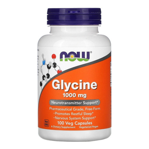 Now Foods Glycine Glicina 1000mg 100vegcaps Amoniacidos Sfn Sabor Sin sabor