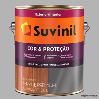 Esmalte Suvinil Cor E Proteção Brilhante Aluminio 900ml