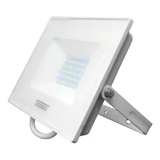 Refletor Holofote Led Tr Slim 50w Carcaça Branca Taschibra Carcaça Branco Luz Fria (6500k) 110v/220v