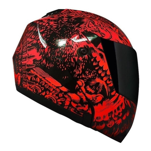 Casco para moto rebatible Kov Stealth  rojo  zapata talla S 