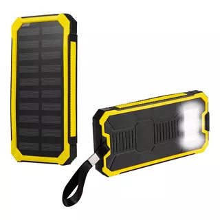 Cargador Solar Carga Rapida Impermeable Linterna Led Camping