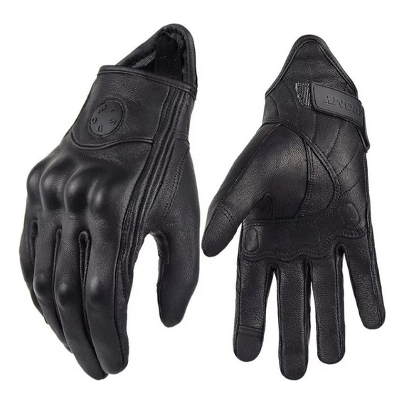 Guantes Icon Persuit Liso O Perforado Cuero Moto Protección