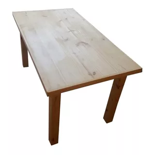 Mesa De Comedor De Madera Pino 140x80 Patas 3x3 Desarmable