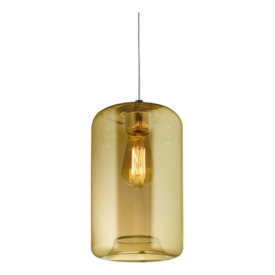 Colgante 3 Luces Desigual Ambar Base Redonda Apto Led E27