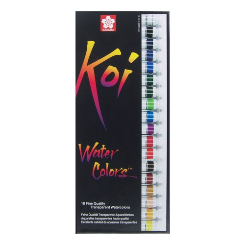 Set De Acuarelas Koi 18 Tubos 12ml Colores Color Multicolor