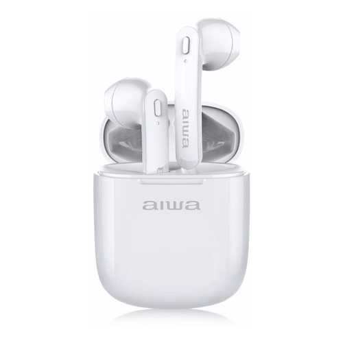 Audífonos Aiwa Inalámbricos Tipo Tws Bluetooth Aw-9tws Color Blanco