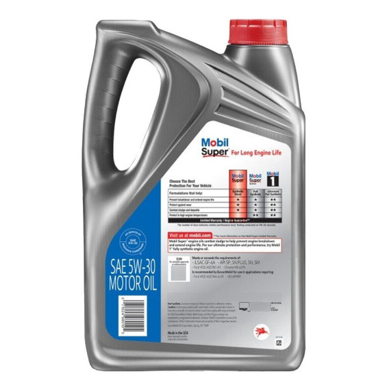 Aceite Sintetico Mobil Super 5000 5w30 4.73l 