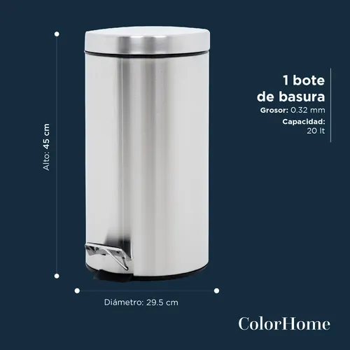 Basurero de acero inoxidable 20 litros hotsell