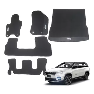 Kit Tapetes Internos + Porta Malas Jeep Commander 2022 2023 