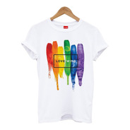 Blusa Playera Camiseta Dama Love Wins Pride Elite #803