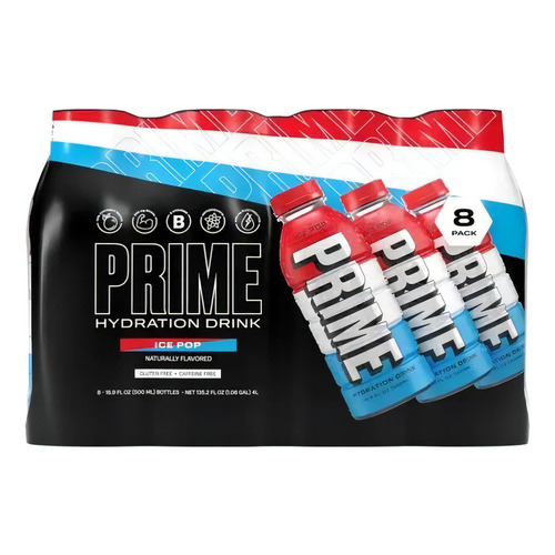 Prime Hydration Bebida Hidratante Logan Paul 8pack Ice Pop