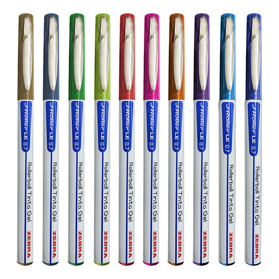 Bolígrafos De Gel J-roller Le Brilliant 10 Piezas Zebra. Color de la tinta Multicolor