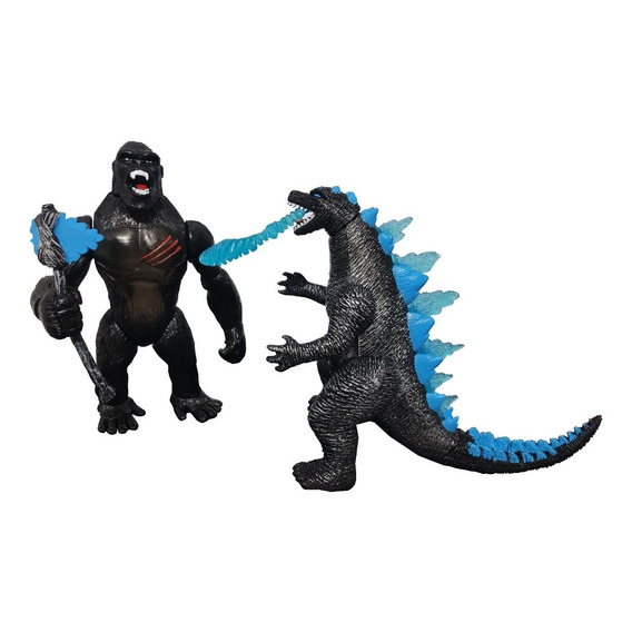 Godzilla Vs King Kong Con Luz Articulados 19 Cm Alto