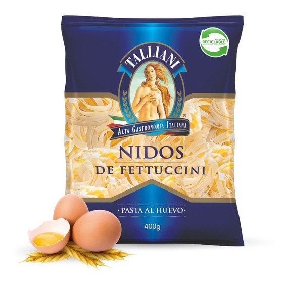 Pasta Nidos De Fettuccini Al Huevo Talliani N°90 400g