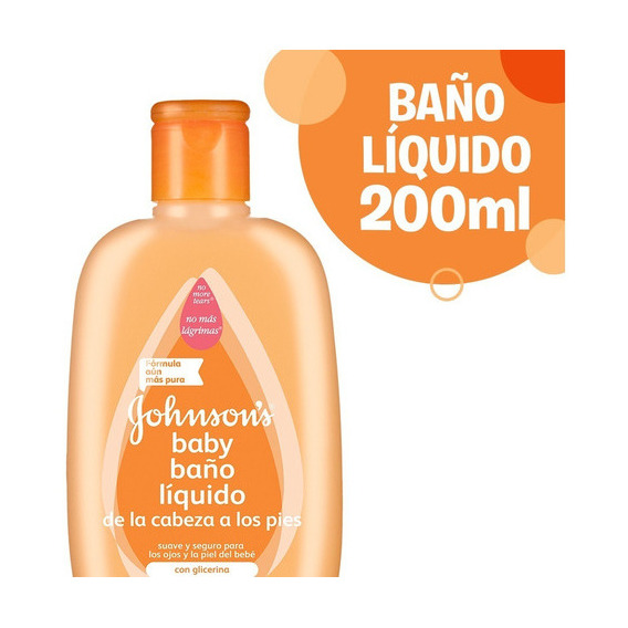 Jabón líquido Johnson's Baby De la Cabeza a los Pies en botella 200 ml