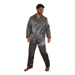Pijama Hombre De Raso Frizado  Seda Frizada