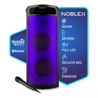 Torre De Sonido Noblex Mnt490f Bluetooth 3200w Color Negro