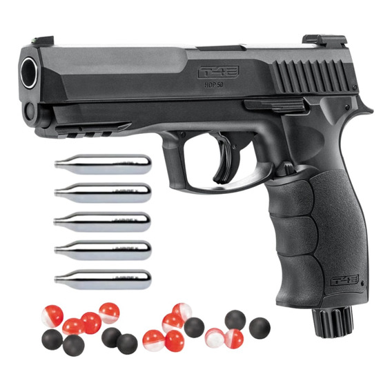 Pistola Traumática T4e P2p Hdp 50 Negra De 25 Joules