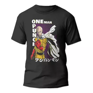 Polera Saitama One Punch Man Anime Mangas Estampados Ters