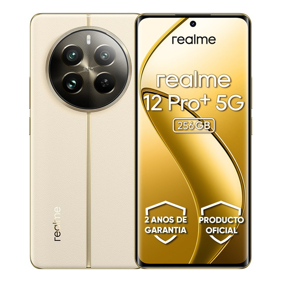 Realme 12 Pro Plus 8gb Ram 256gb Rom 50mp Ois 8mp Gran Angular 64mp 3x Teleobjetivo 5000mah 67w Pantalla Curva 120hz Fhd+ Beige