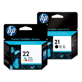 Cartucho Tinta Hp 21 Bk 22 Color Original J5508 Cb080a J3680