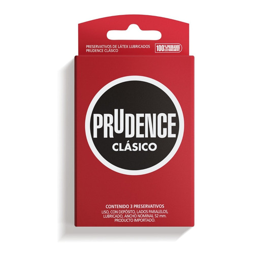 Preservativo Prudence Clásico, 1 Caja, 3 Unidades