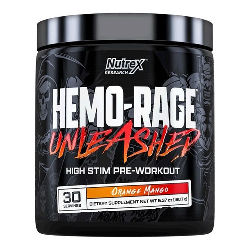 Nutrex Research Black Series Hemo Rage Unleashed Aminoacidos. Polvo sabor naranja-mango 180g.