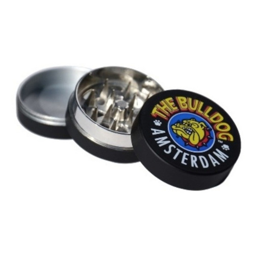 Grinder Moledor Metálico Negro 3 Partes Bulldog Amsterdam Liso