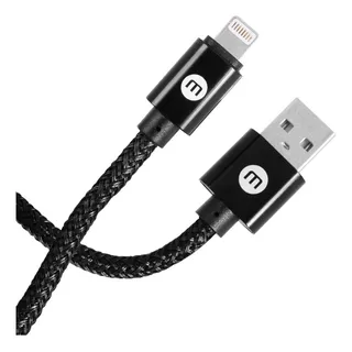 Cable Para Lightning 2m Compatible Con Dispositivos Apple Color Negro