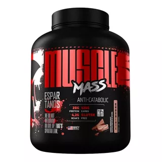 Suplemento Em Pó Espartanos  Anti-catabolic Muscle Mass Carboidratos Muscle Mass Sabor  Chocolate Em Pote De 1800g