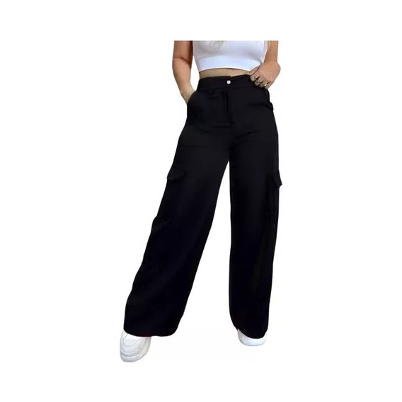 Pantalón Cargo O Cargo Pants De Mujer Tela De Vestir 